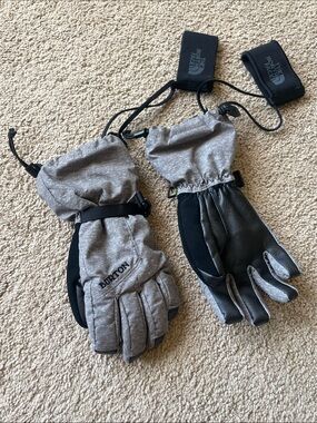 Burton Kid’s Snowboarding Skiing Gloves M Heather Gray/Black Snow Gloves Winter